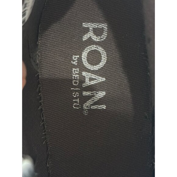 Women's Roan Gray Distressed Winter Fall Leather Ankle Boot Bootie Size 9-9.5 - Picture 7 of 9